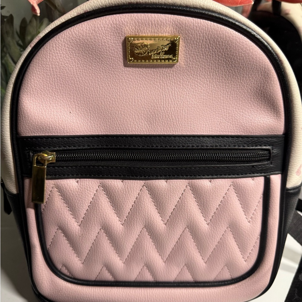 Betty Johnson Pink Quilted Backpack